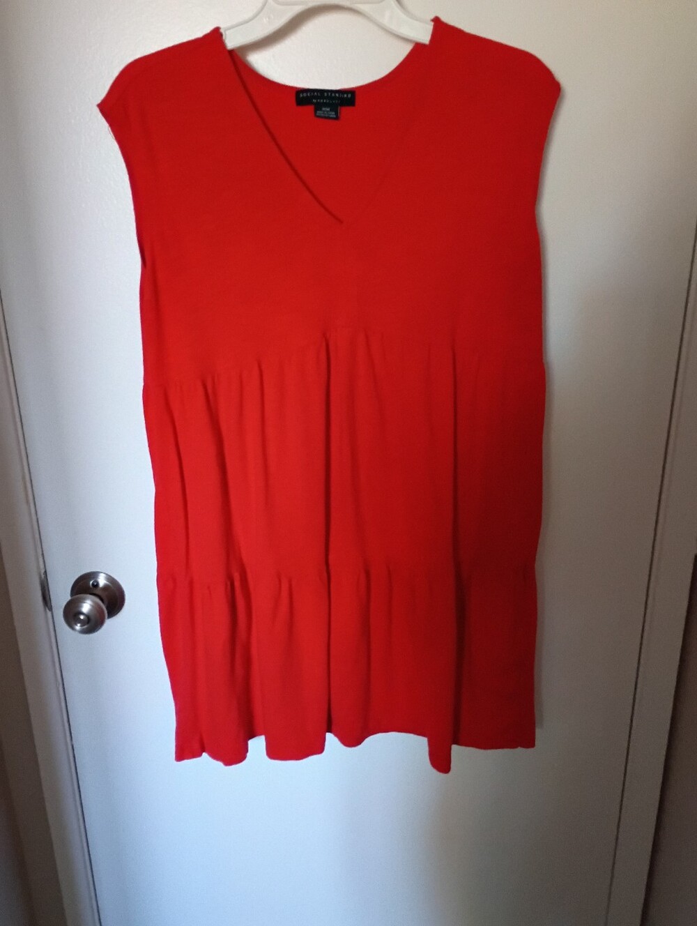 Fun Red Layered Dress For Summer